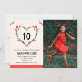 Invitations à ses 10e anniversaire pour son coeur  (Devant)