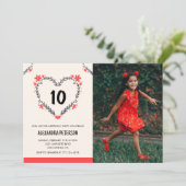 Invitations à ses 10e anniversaire pour son coeur  (Debout devant)
