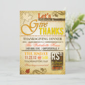 Invitations à Thanksgiving Holiday Dinner Party (Debout devant)