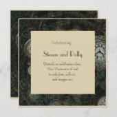 Invitations à thème Classy Steampunk - faces d'hor (Devant / Derrière)