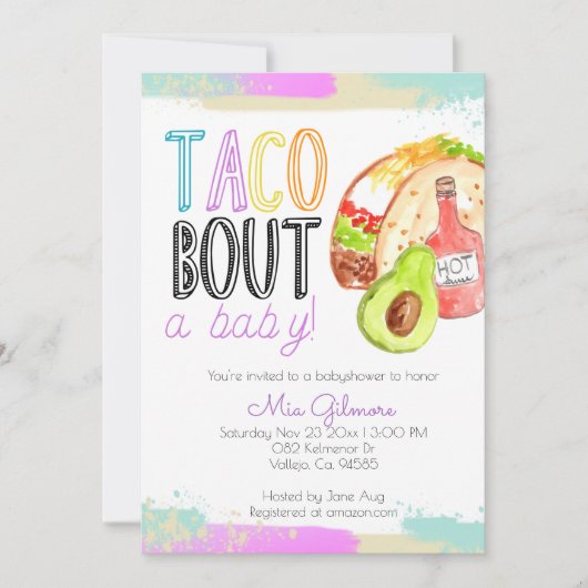 Invitations à thème de la petite douche à thème Cu (Devant)