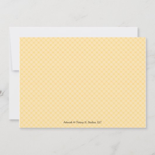 Invitations à thème Hibou Invitations Jaune (Dos)