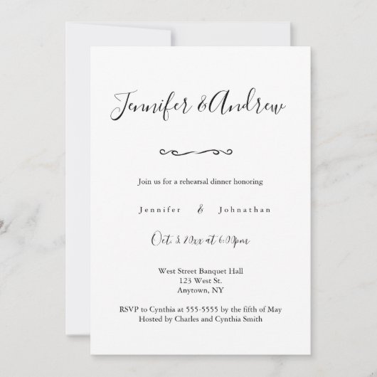 Invitations à un dîner de répétition de typographi (Devant)