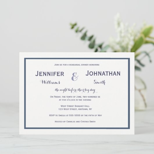 Invitations à un dîner de répétition moderne à la (Debout devant)