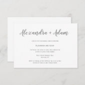 Invitations à un dîner de répétition simple d'arge (Devant / Derrière)