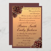 Invitations à un mariage à thème d'automne russe (Devant / Derrière)