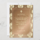 Invitations à un mariage crémeux/faux-cuivre (Dos)
