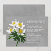 Invitations à un mariage d'anémones (Devant / Derrière)