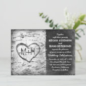 invitations à un mariage d'arbre de bouleau (Debout devant)