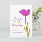 Invitations à un mariage d'art de la fleur de tuli (Debout devant)
