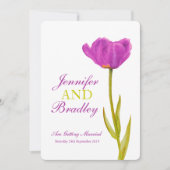 Invitations à un mariage d'art de la fleur de tuli (Devant)