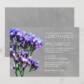 Invitations à un mariage de limonium (Devant / Derrière)