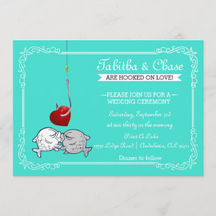 Invitations à un mariage de poissons
