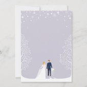 invitations à un mariage d'hiver violet (Dos)