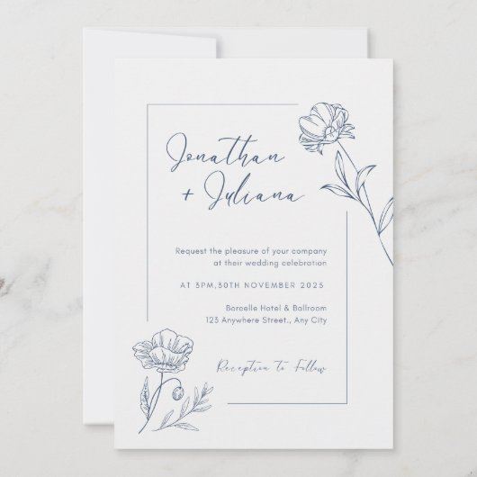 invitations à un mariage durable (Dos)