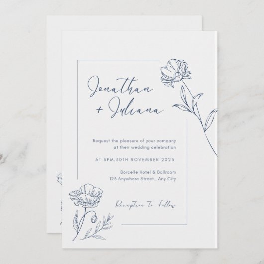 invitations à un mariage durable (Devant / Derrière)