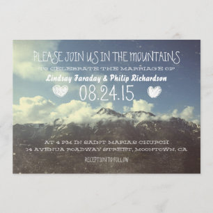 invitations à un mariage en montagne