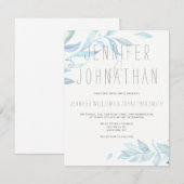 invitations à un mariage feuille d'aquarelle (Devant / Derrière)