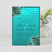 Invitations à un mariage rustique de cône de pin b (Debout devant)