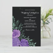 invitations à un mariage violet et noir (Debout devant)