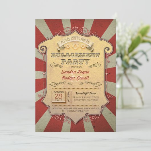 invitations à une fête de fiançailles (Debout devant)