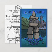 Invitations à Vancouver Personnalisées Vancouver R (Devant / Derrière)