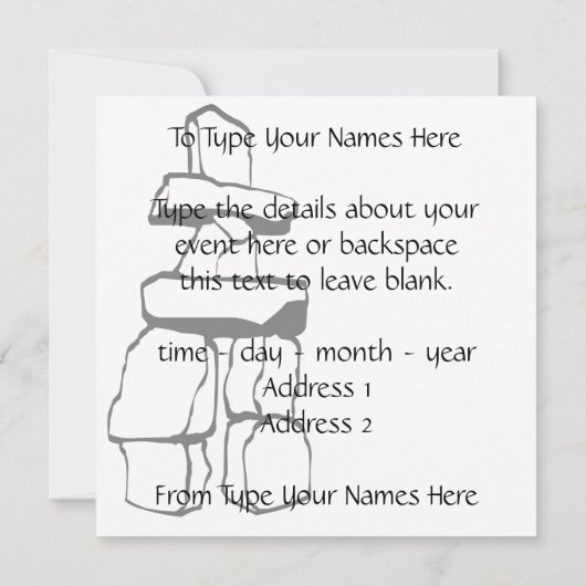 Invitations à Vancouver Personnalisées Vancouver R (Dos)