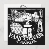 Invitations à Vancouver Personnalisées Vancouver R (Devant / Derrière)