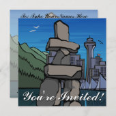 Invitations à Vancouver Personnalisées Vancouver R (Devant / Derrière)