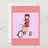 Invitations À Vélo Pour Fille (Devant)