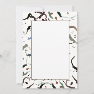 Invitations Abstrait Flat