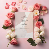 Invitations Abstraites de mariage de fleurs