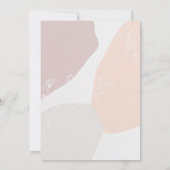 Invitations Abstraites de mariage de fleurs (Dos)