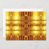 Invitations Abstraites d'or (Devant / Derrière)