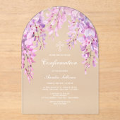 Invitations acryliques de confirmation de la glyci (Recto)