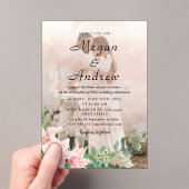 Invitations acryliques élégantes du Mariage photo (In situ (ordinateur de poche))