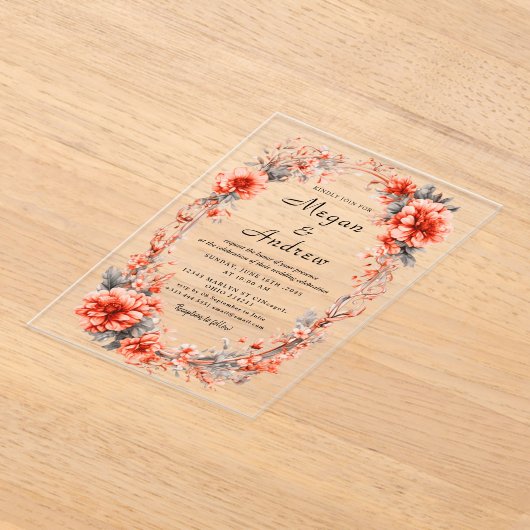 Invitations acryliques mariages (Poser)