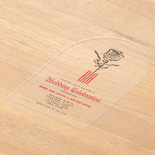 Invitations Acryliques Mariages gothiques (Poser)