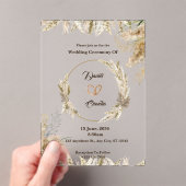 Invitations acryliques mariages marron et crème pe (In situ (ordinateur de poche))