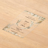 Invitations acryliques mariages marron et crème pe (Poser)