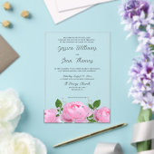 Invitations acryliques Mariages rose élégant (Insitu (Mariage))