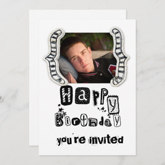 invitations ados (Devant / Derrière)