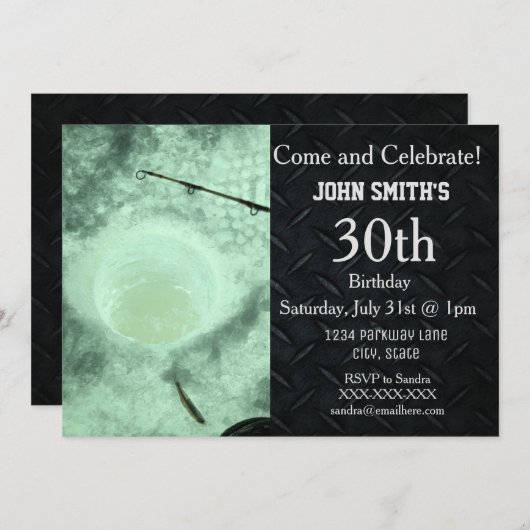 Invitations adultes rocailleuses d'anniversaire (Devant / Derrière)