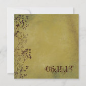 Invitations affligées rustiques de mariage de (Dos)