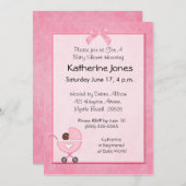 Invitations Africaines Américaines Douche Bébé (Devant / Derrière)