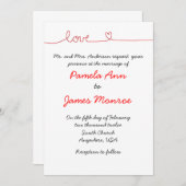 Invitations "Amour" (Devant / Derrière)