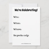 Invitations amusantes à la fête de fin d'études Mé (Dos)