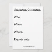 Invitations amusantes à la fête de fin d'études Mé (Dos)