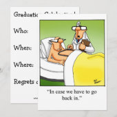 Invitations amusantes à la fête de fin d'études Mé (Devant / Derrière)