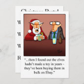 Invitations amusantes à la fête de Noël X (Devant / Derrière)